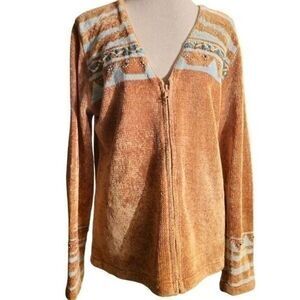 ✨Soft Surroundings Zip Front Embellished Sz XL Jacket Cardigan✨